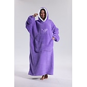 baratos cobertor vestível-cobertor com capuz cobertor usável, super macio quente cobertor oversized moletom flanela sherpa cobertor com bolso gigante para homens mulheres adolescentes amigos