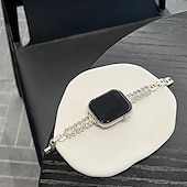 baratos Pulseiras de Apple Watch-Pulseira de joias Compatível com Pulseira Apple Watch 38mm 40mm 41mm 42mm 44mm 45mm 49mm Bling Diamond Ajustável Respirável Lega pulseira de substituição para iwatch Ultra 2 Series 9 8 7 SE 6 5 4 3 2