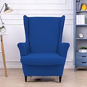 cheap Armchair Cover &amp; Armless Chair Cover-Wingback Chair Cover with Striped Geometric Print Polyester Slipcover Stretchy and Durable Furniture Protector Modern Stylish Chair Cover for Living Room Decor