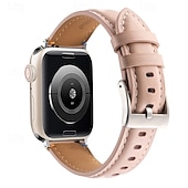 olcso Apple óraszíjak-Bőr zenekar Kompatibilis valamivel Apple Watch óraszíj 38mm 40mm 41mm 42mm 44mm 45mm 49mm Fém kapocs Luxus Állítható Valódi bőr Csere óraszíj mert iwatch Ultra 2 Series 9 8 7 SE 6 5 4 3 2 1