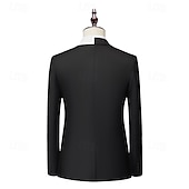 abordables Blazer-Veste blazer pour hommes mode soirée décontractée patchwork blanche/verte noire/blanche noire/verte ajustée à bouton simple