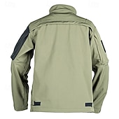 お買い得  フリースと3in1ジャケット-男性用 軍事戦術ジャケット コンバットジャケット ハイキング ジャケット アウトドア パッチワーク 防水 防風 ジャケット 登山 キャンプ / ハイキング / ケイビング 旅行 ブラック アーミーグリーン