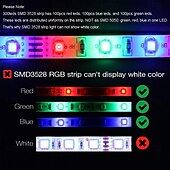 baratos Controlo Remoto-luzes de tira de led flexíveis rgb 5m luzes tiktok 300 leds 2835 8mm ir 44key controle remoto conectável autoadesivo mudança de cor