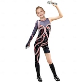 levne Dívčí kostýmy-předvečer Všech svatých Zentai obleky 3D Tisk Děti Dívčí Jednoduché Halloweenské kostýmy Oblékněte se
