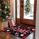 preiswerte Weihnachtsteppiche und -matten-Weihnachtsdekorationen Fußmatte Zuckerstange Pointessia Küchenmatte Bodenmatte rutschfester Flächenteppich Ölfester Teppich Indoor Outdoor Matte Schlafzimmerdeko Badezimmermatte Eingangsteppich