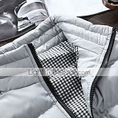 preiswerte Herren Steppweste-Herren Puffer Weste Weste Täglich Verabredung Urlaub Modisch Brautkleider schlicht Herbst Winter Tasche Polyester warm halten Komfortabel Glatt Gesteppt Reisverschluss Ständer Regular Fit Schwarz