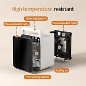 abordables Équipements de chauffage-radiateur d&#039;appoint 900w radiateur d&#039;appoint électrique portable mini radiateur silencieux de sécurité multiple 2 modes chauffage de sécurité rapide en céramique ptc radiateur pour bureau chambre