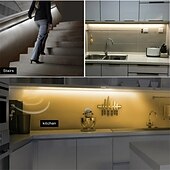 Недорогие USB полосы света-5-метровая светодиодная лента с регулируемой яркостью, инфракрасным датчиком человеческого тела, питание от USB, 5 В, мягкий ночник для гардероба, шкафа, автоматическая сенсорная декоративная полоса,