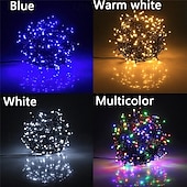baratos Plug String Lights-dc24v tensão segura led luzes de corda de natal 100m 50m 20m 10m com 800 leds e 400 leds, luzes de natal de tira de fadas, iluminação externa à prova d&#039;água ip65 para natal, festa, eventos de ano