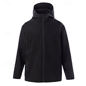 abordables Softshell, polares y chaquetas de montaña-Hombre Chaqueta Softshell Chaqueta para senderismo Al aire libre Resistente al Viento Secado rápido Chaqueta ligera Chaqueta cortavientos Viaje Gris oscuro Negro Rojo Azul Marino Azul