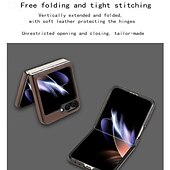 baratos Capa Samsung-telefone Capinha Para Samsung Galaxy Z Virar 6 Z Flip 5 Z Flip 4 Z Flip 3 Capa traseira Com Suporte Suporte para carregamento sem fio Antichoque Retro TPU Couro PU