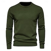 cheap Men&#039;s Pullover Sweater-New Winter Thickness Pullover Men O-neck Solid Color Long Sleeve Warm Slim Sweaters Men Men&#039;s Sweater Pull Male Clothing