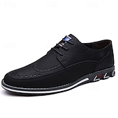 baratos Semi-formal-sapatos oxford masculinos de couro sintético bicolor – design com cadarço e detalhes brogue, elegantes e confortáveis para ocasiões casuais e formais