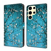 お買い得  サムスン用ケース-電話 ケース 用途 S24 Ultra S24 Plus S24 S23 S23 Ultra S22 S22 プラス ウルトラ S21 Ultra S21 FE S21 バックカバー スタンド付き 耐衝撃 レトロ風 PUレザー