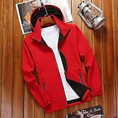 cheap Fleece &amp; 3 in 1 Jackets-Men&#039;s Softshell Jacket Hiking Jacket Outdoor Windproof Quick Dry Lightweight Jacket Windbreaker Jacket Traveling Black White Red Navy Blue Royal Blue