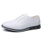 baratos Sapatos Casuais com Cadarço-tênis masculino de couro sintético azul acolchoado - calçados casuais estilosos com cadarço e sola durável para uso diário e atividades ao ar livre