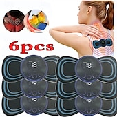 voordelige Lichaamsmassage-apparaat-3/6 stuks smart ems nekmassager mini nek- en rugstimulatiemassager draagbare gelpad sticker dun