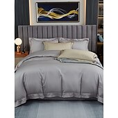 economico Collezione d&#039;elite-Set copripiumino da 4 pezzi, 100% cotone biologico, tessuto morbido e traspirante, include copripiumino e federe per un sonno confortevole.