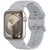 olcso Apple óraszíjak-Sportszíj Kompatibilis valamivel Apple Watch óraszíj 38mm 40mm 41mm 42mm 44mm 45mm 49mm Elasztikus Állítható Szilikon Csere óraszíj mert iwatch Ultra 2 Series 9 8 7 SE 6 5 4 3 2 1