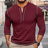 tricou bărbați din bumbac 100% tricou tricou cămașă cu mânecă lungă culoare solidă henley îmbrăcăminte pentru acasă cu mânecă lungă îmbrăcăminte îmbrăcăminte epocă zilnic casual stil stradal ieftine Tricou casual Henley-tricou bărbați din bumbac 100% tricou tricou cămașă cu mânecă lungă culoare solidă henley îmbrăcăminte pentru acasă cu mânecă lungă îmbrăcăminte îmbrăcăminte epocă zilnic casual stil stradal