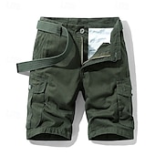 economico Classico-Per uomo Pantaloncini cargo Shorts Pantaloncini Estivi Multi-tasche Bottonato Tasca con Patta Semplice Comodità Indossabile Lunghezza al ginocchio All&#039;aperto Sport Quotidiano Moda Casual Nero Blu