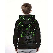 billiga Pojkens 3D Vision &amp; Geometri-Pojkar 3D Grafisk Geometrisk Huvtröja Långärmad Vår Höst Mode Streetwear Barn 4-12 år Huva Utomhus Ledigt Dagligen Normal