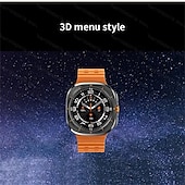 cheap Smartwatch-W7 AMOLED Smart Watch Ultra 7 Ai Dail 3D Menu SOS Compass Men Women Bluetooth Call Wireless Charging Sport Smartwatch