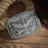 お買い得  メンズのベルト-男性用 ベルトのバックル バックル シルバー 青銅色 合金 ビンテージ レトリ／ヴィンテージ イーグル 日常 宗教お祝い