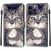Χαμηλού Κόστους iPhone Θήκες-τηλέφωνο tok Για iPhone 14 13 12 Pro Max Plus iPhone 14 Pro Max iPhone 13 12 Pro Max iPhone 12 Pro Max Πίσω Κάλυμμα με βάση στήριξης με λουράκι καρπού Υποδοχή κάρτας Ρετρό TPU PU δέρμα