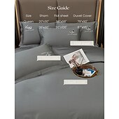 economico Collezione d&#039;elite-Set copripiumino da 4 pezzi, 100% cotone biologico, tessuto morbido e traspirante, include copripiumino e federe per un sonno confortevole.