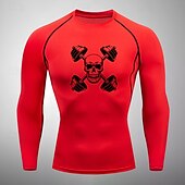 economico T-shirt e Canottiere da Corsa-Per uomo T-shirt Compressione Maglia Atletica Maglia da palestra Camicia fitness Manica lunga Maglietta Informale Athleisure Autunno Traspirante Asciugatura rapida Morbido Allenamento in palestra