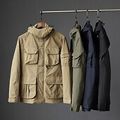 baratos Casacos Leves, Polares &amp; Caminhada-Homens Jaqueta Softshell Jaqueta de Trilha Ao ar livre A Prova de Vento Impermeável Jaqueta leve Jaqueta corta-vento Viajar Preto Verde Tropa Azul Marinho Cáqui