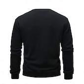 お買い得  ベーシックスウェットシャツ-男性用 路肩に寄せて下さい ワインレッド ブラック ライトグリーン アーミーグリーン ブルー ラウンドネック 平織り スポーツ ストリートウェア 非印刷 デザイナー ベーシック カジュアル 冬 衣類 パーカー トレーナー