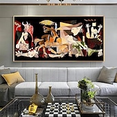 tanie Obrazy z ludźmi-pablo picasso malowanie 100% ręcznie robione na płótnie guernica pablo picasso guernica malowanie fanous obraz olejny guernica wall art guernica kolorowe pablo picasso la guernica malarstwo na płótnie
