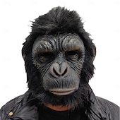 preiswerte Masken-Schrecklicher Joker 2 Clown King Kong Maske Voller Kopf Realistische Maske Erwachsene Herren Damen Gruseliges Kostüm Party Halloween Karneval Einfaches Karnevalskostüm