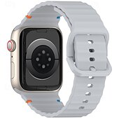 olcso Apple óraszíjak-Sportszíj Kompatibilis valamivel Apple Watch óraszíj 38mm 40mm 41mm 42mm 44mm 45mm 49mm Elasztikus Állítható Szilikon Csere óraszíj mert iwatch Ultra 2 Series 9 8 7 SE 6 5 4 3 2 1
