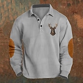 abordables Polo clásico para hombre-Hombre Camisa de Pana Camiseta de golf Trabajo Casual Diseño Manga Larga Básico Moderno Bloque de color Reno Retazos Botón Primavera &amp; Otoño Ajuste regular Negro Verde Ejército Azul Marino Marrón
