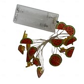 זול מופעל באמצעות בטריות-1 pc 2m-20leds מחרוזת אור אבטיח תיבת סוללה אספקת חשמל מקורה פסטיבל קישוט מסיבת יום הולדת