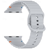 olcso Apple óraszíjak-Sportszíj Kompatibilis valamivel Apple Watch óraszíj 38mm 40mm 41mm 42mm 44mm 45mm 49mm Elasztikus Állítható Szilikon Csere óraszíj mert iwatch Ultra 2 Series 9 8 7 SE 6 5 4 3 2 1