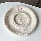 cheap Party Hats-Hats Polyester Beret Hat Floppy Hat Valentine&#039;s Day Casual Holiday Tea Party Ladies Day Elegant Vintage Simple With Bows Pure Color Headpiece Headwear
