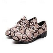 baratos Semi-formal-sapatos sociais masculinos com cadarço e estampa de cobra - sapatos oxford formais com padrão exótico para festas e eventos