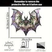 cheap Wall Accents-Acrylic Bat Catcher Stained Glass Style Window Hanging Decoration Versatile Halloween Decoration