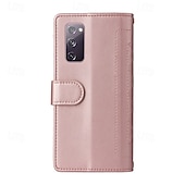 levne Pouzdra pro Samsung-telefon Carcasă Pro S24 S23 S22 S21 Ultra Plus S24 FE S21 FE A55 A35 A25 A15 5G A54 A34 A14 A73 A53 A33 A23 A13 S25 Ultra Zadní kryt se stojánkem Zip s Lanyardem Retro TPU PU kůže