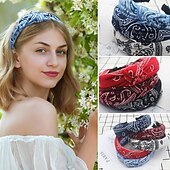 economico Accessori per acconciature-confezione da 6 fasce per capelli vintage da donna, fasce per capelli con nodo elastico da donna, fasce larghe con denti, turbante in tessuto intrecciato, set di fasce lavorate a maglia per donne e