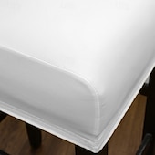 ieftine husa de scaun-husa scaun de sufragerie impermeabila husa pentru scaun neagra elastica din piele PU cu spatar inalt protector pentru scaun cu banda elastica pentru sala de mese, nunta