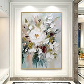 cheap Landscape Paintings-Handmade Oil PaintingCanvasWall Art DecorationAbstract Knife PaintingFlowers Warm ColorsFor Home Decor Rolled Frameless Unstressed Painting