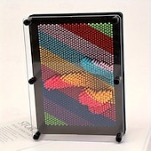 cheap Gags &amp; Practical Joke Toys-Rainbow 3D Pin Art Board Toy - Sensory Handprint Sculpture for Kids and Adults - Decompression and Creativity Art Sensory Toy - Perfect for Parties, Birthdays, and Christmas Gifts