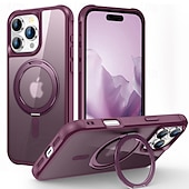 お買い得  iPhone用ケース-電話 ケース 用途 iPhone 16 Pro Max プラス iPhone 15 プロマックスプラス iPhone 14 13 12 11 Pro Max Plus バックカバー スタンド付き 磁石バックル ワイヤレス充電をサポート レトロ風 アクリル PC