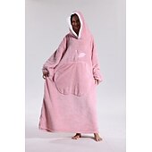baratos cobertor vestível-cobertor com capuz cobertor usável, super macio quente cobertor oversized moletom flanela sherpa cobertor com bolso gigante para homens mulheres adolescentes amigos