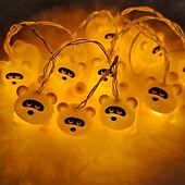 economico Striscie luci a batteria-graziose luci a forma di orso in vinile con suono a led, 1,5 m, 10 led, alimentate a batteria, per interni ed esterni, per natale, matrimonio, compleanno, festa, casa, cameretta dei bambini